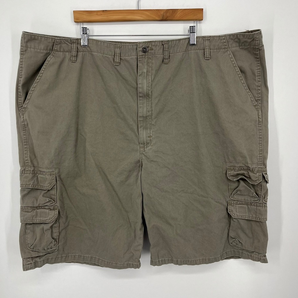 Wrangler Authentics Mens Cargo Shorts Size 52 Brown Gray Cotton ZM6BSFR